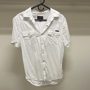 Lucky Brand White Casual Button Down Shirt